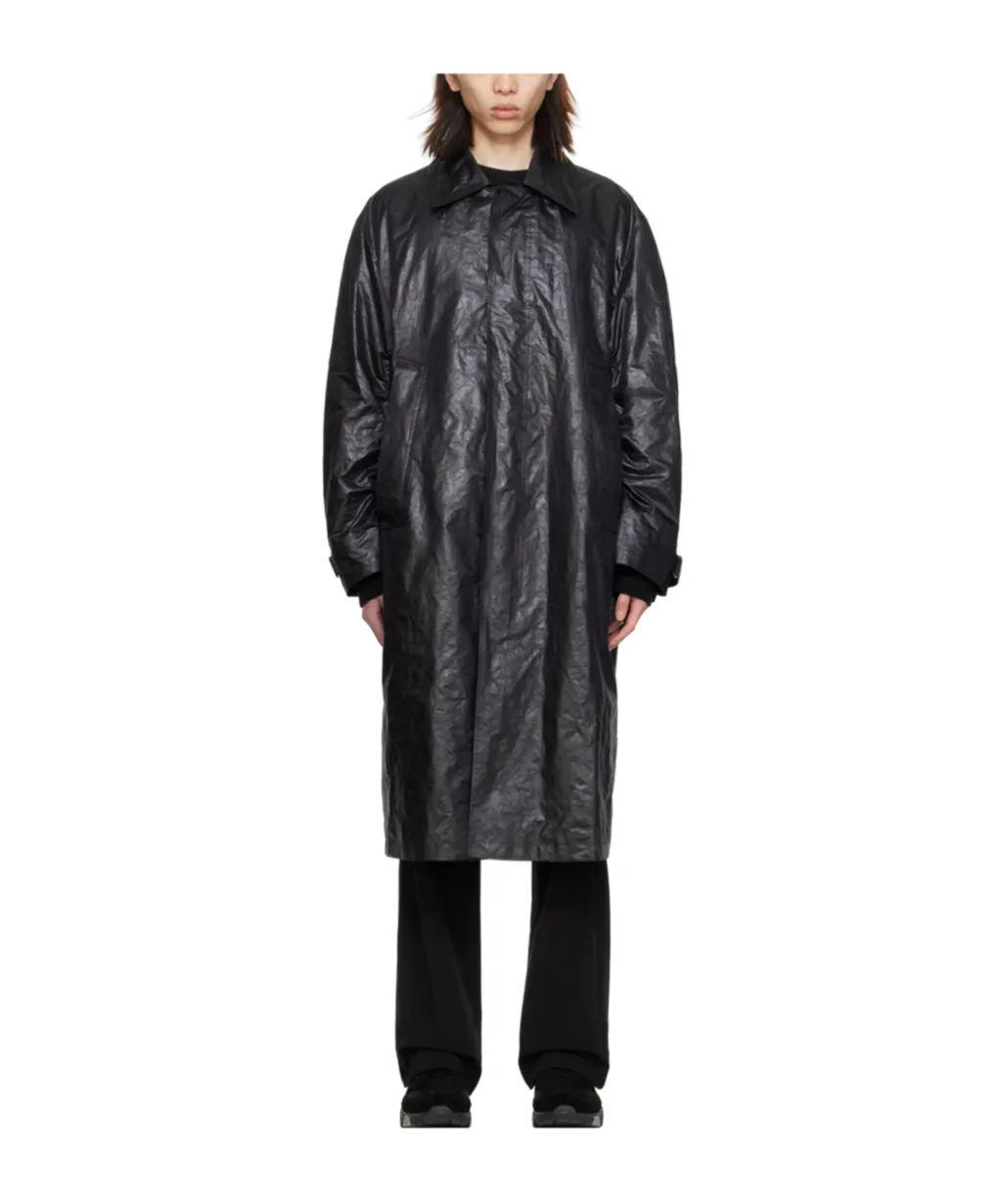 Pleated Lapel Coat