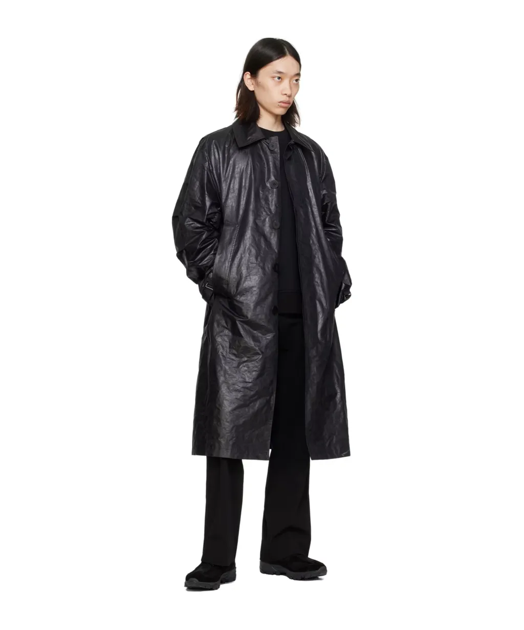 Pleated Lapel Coat