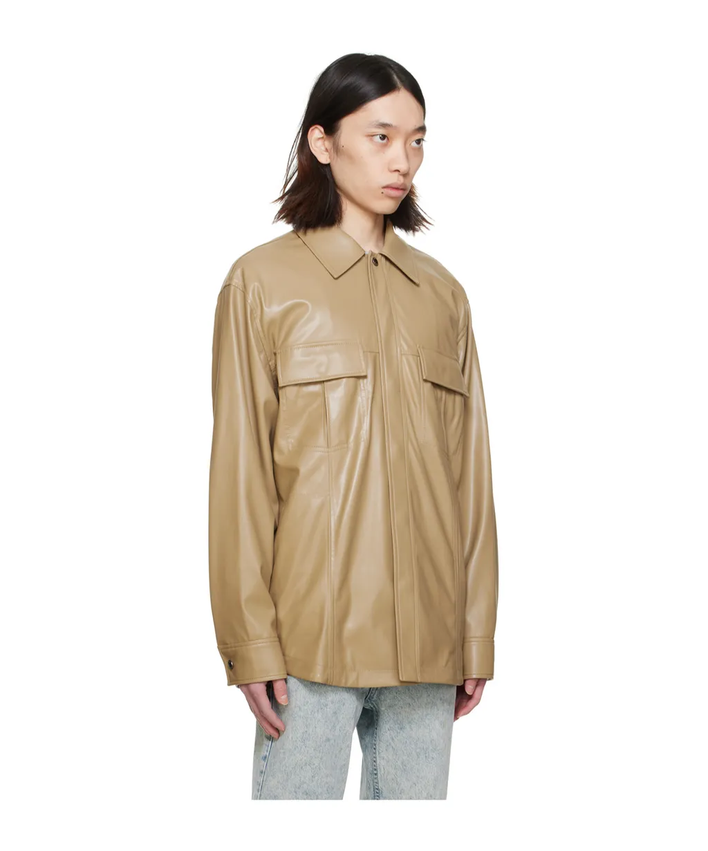 Point-Neck Long-Sleeved Shirt