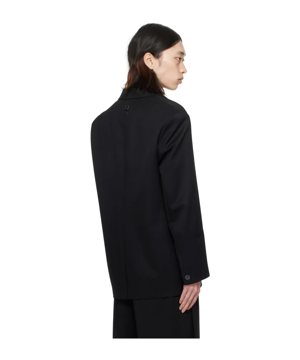 Wool Suit Jacket With Flat Collar