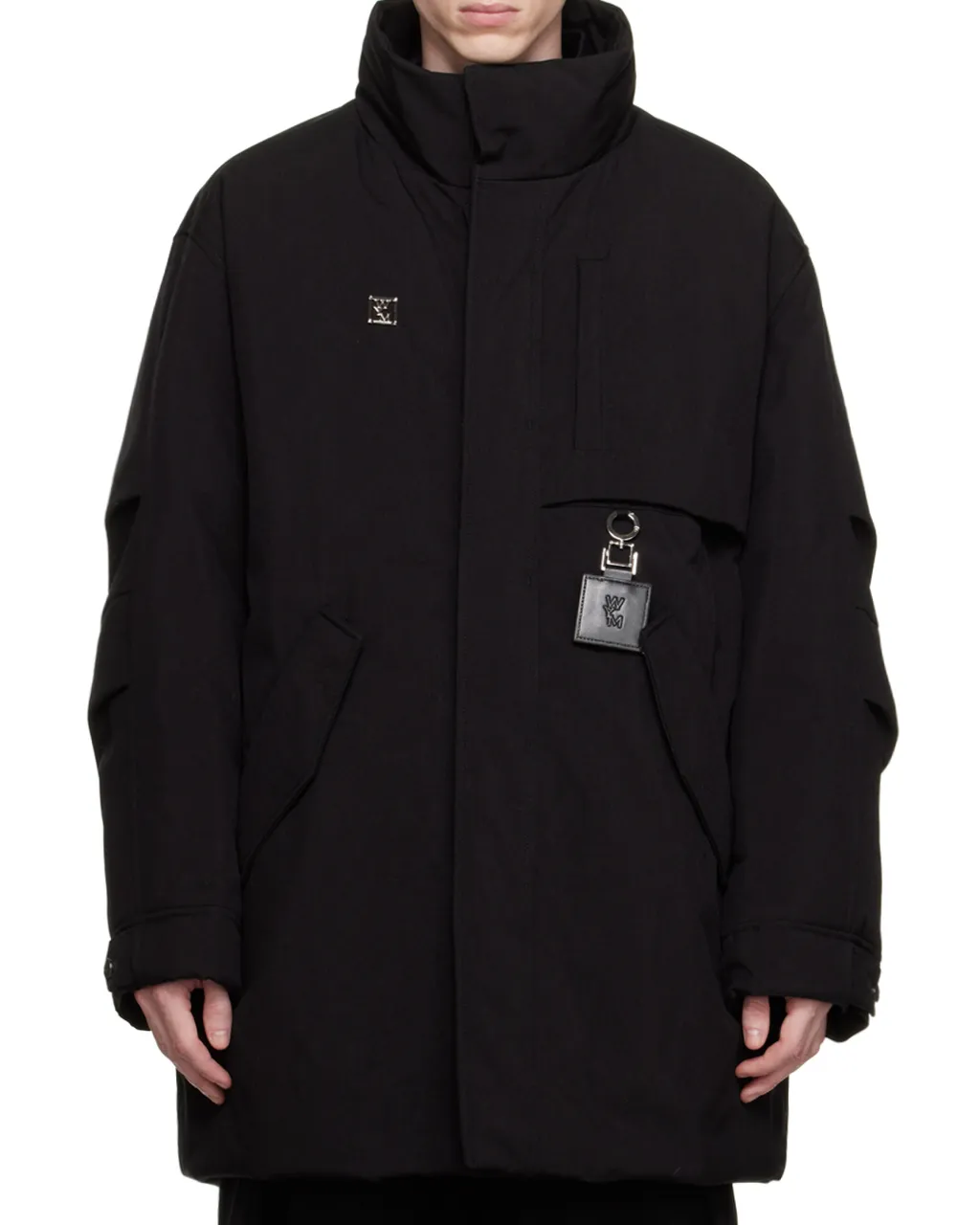 High-Collar Long-Sleeved Down Jacket