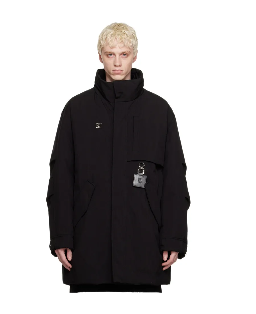 High-Collar Long-Sleeved Down Jacket