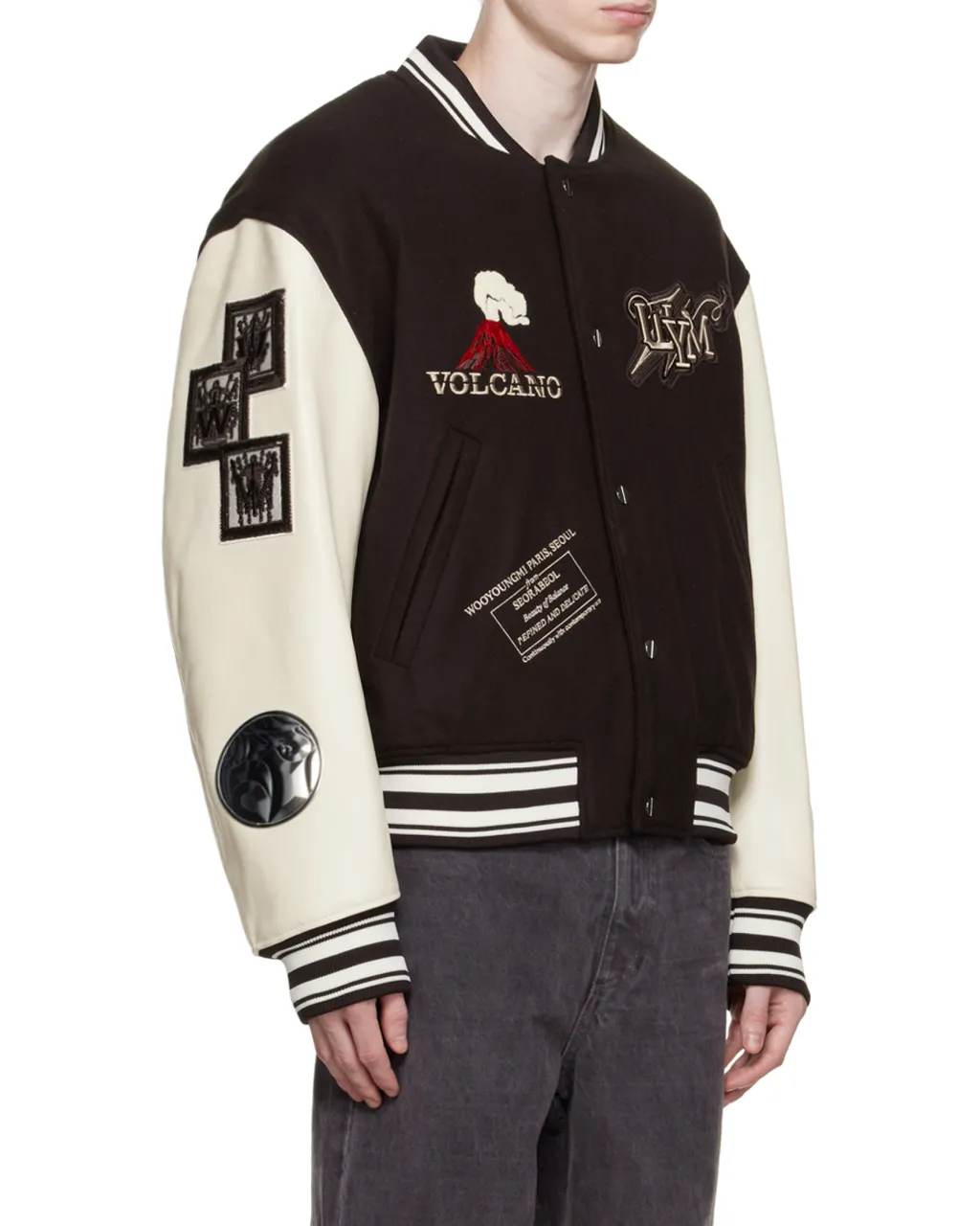 Patch-Detail Bomber Jacket