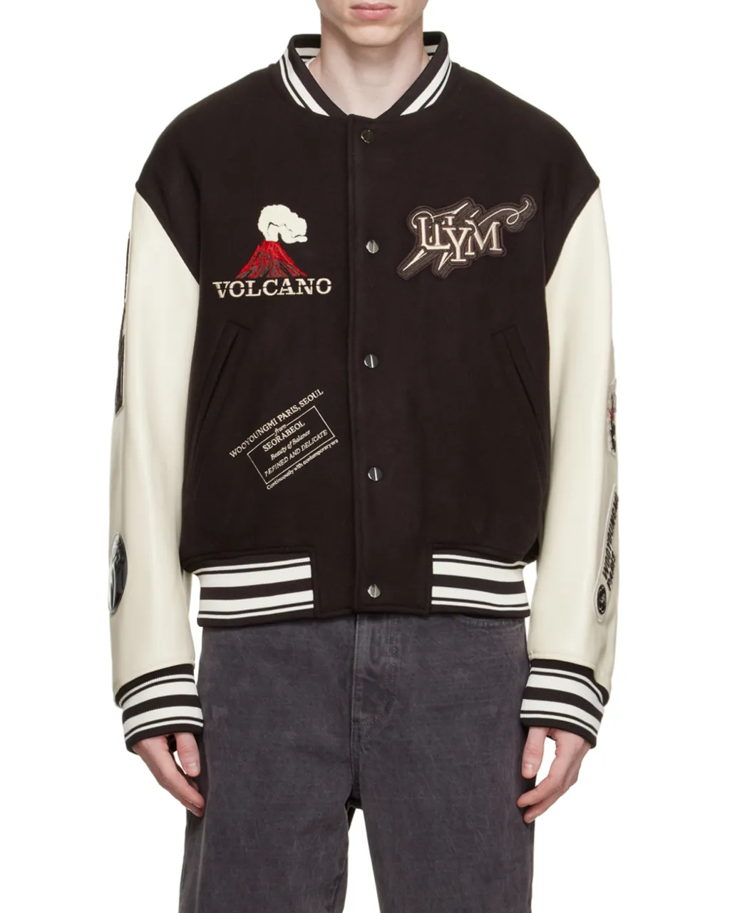 Patch-Detail Bomber Jacket