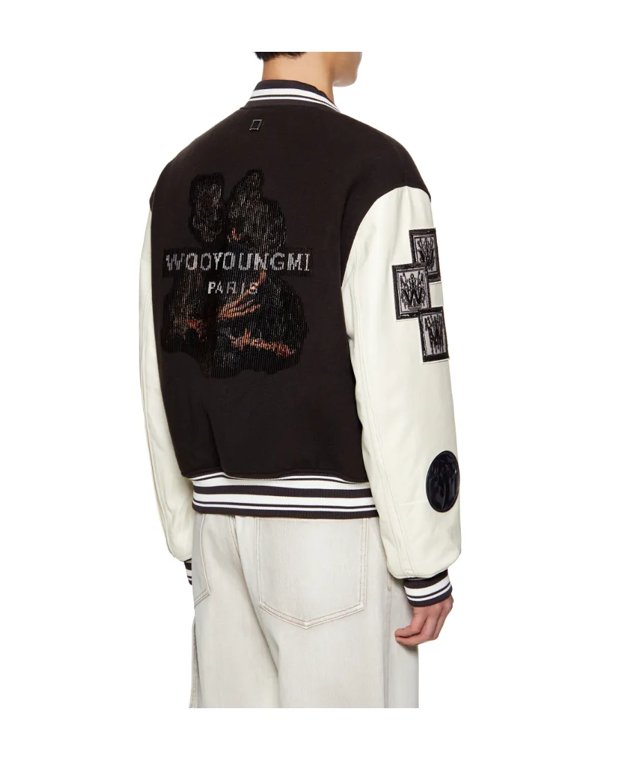 Patch-Detail Bomber Jacket