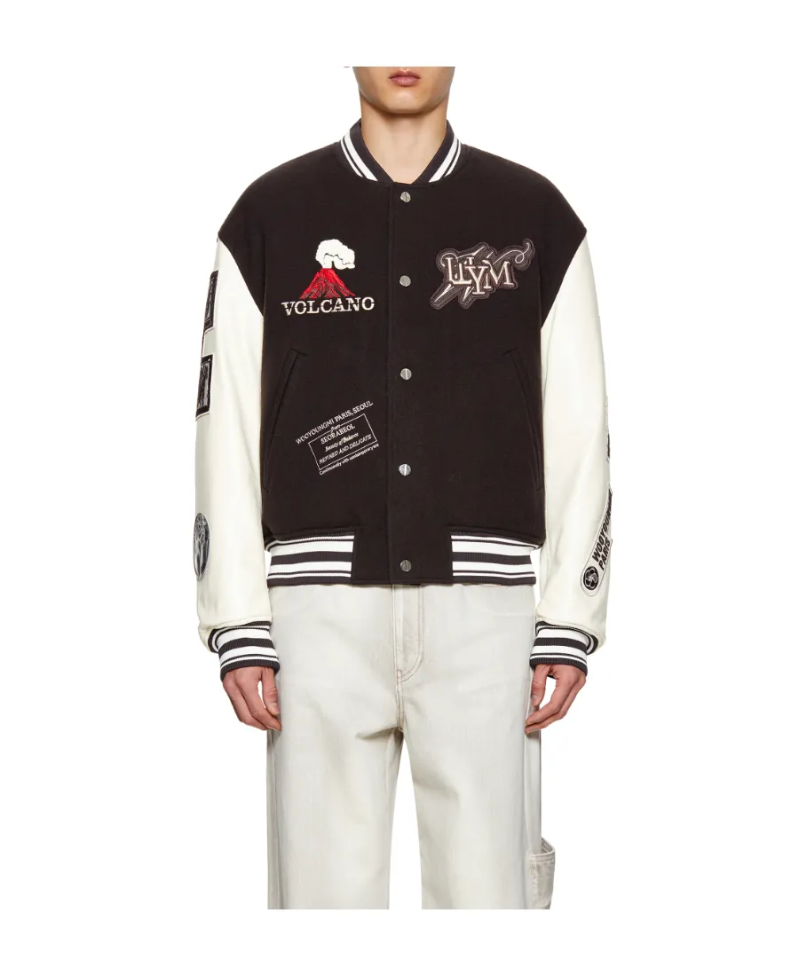 Patch-Detail Bomber Jacket