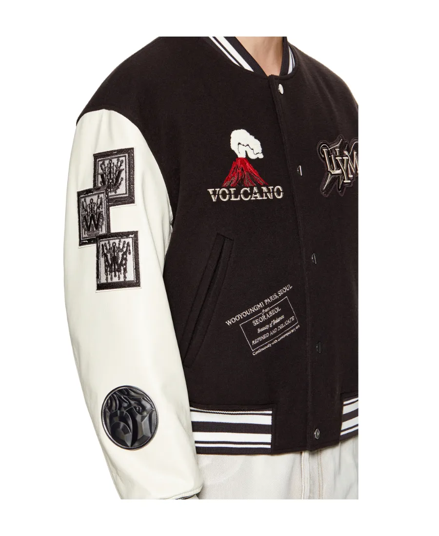 Patch-Detail Bomber Jacket