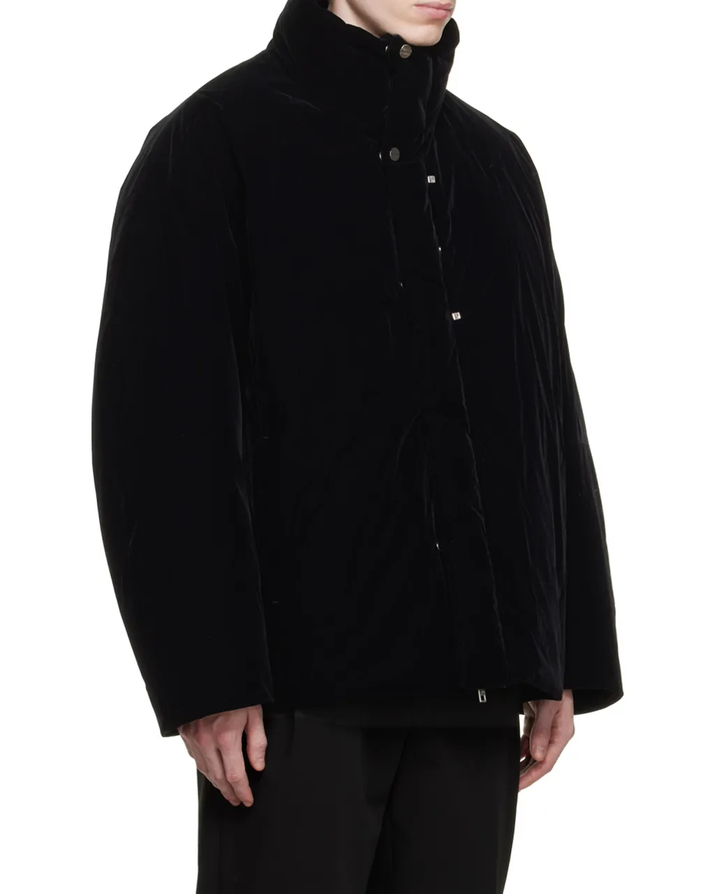 High-Collar Long-Sleeved Down Jacket