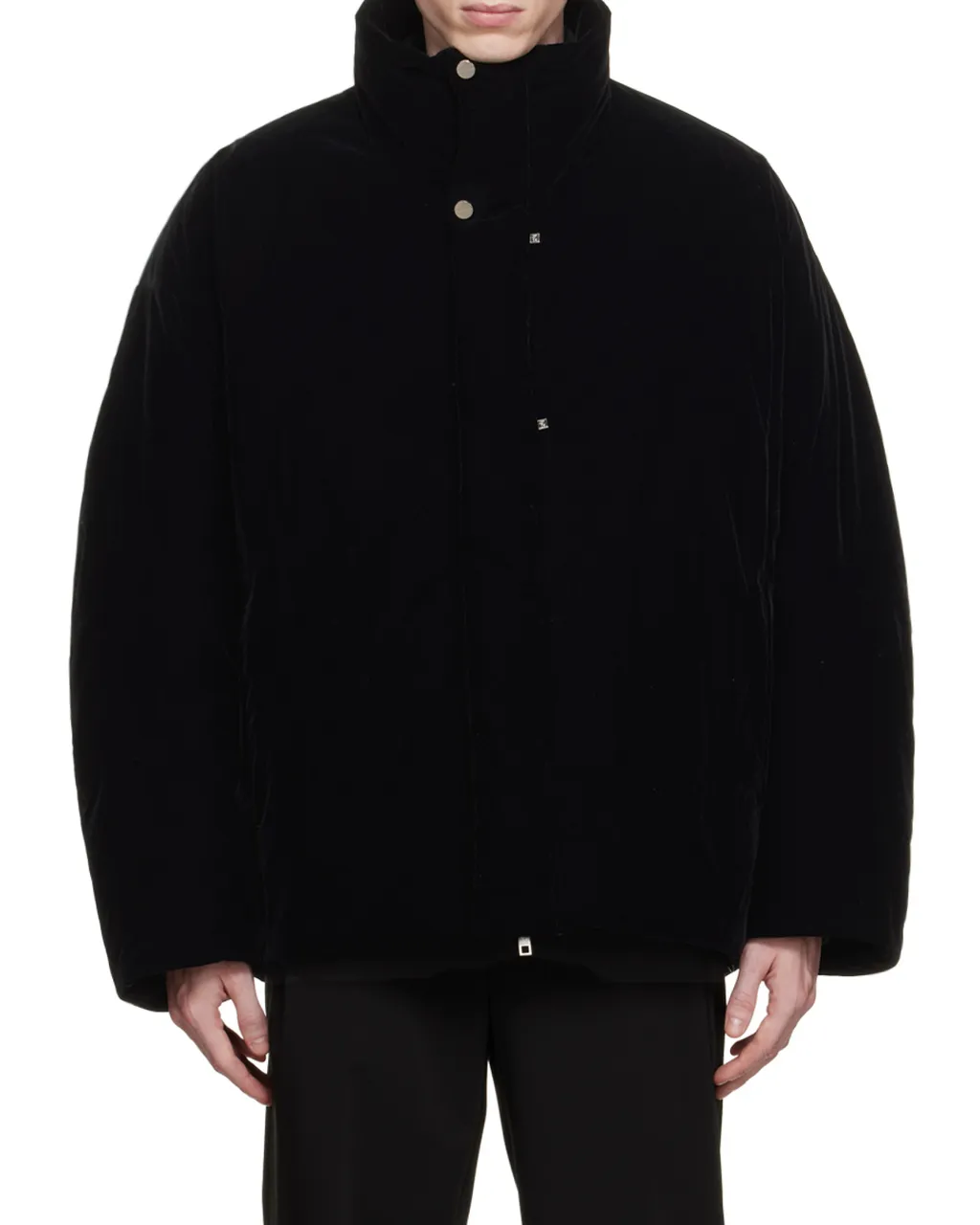 High-Collar Long-Sleeved Down Jacket