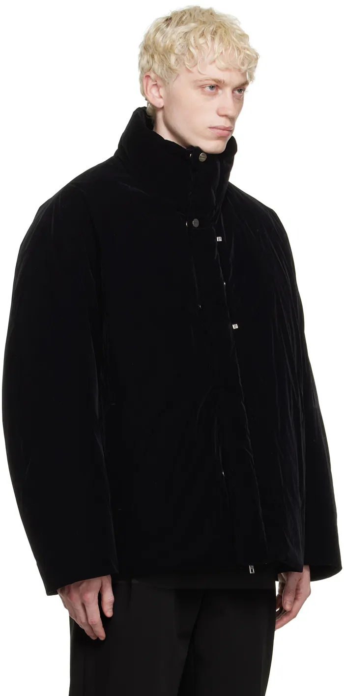 High-Collar Long-Sleeved Down Jacket