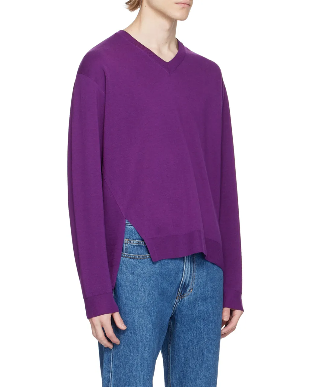 V-Neck Long-Sleeved Sweater