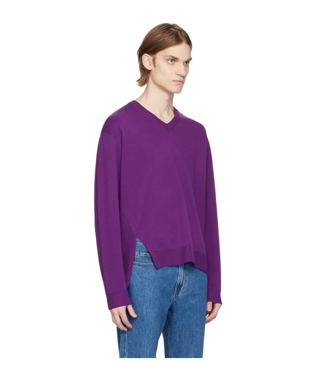 V-Neck Long-Sleeved Sweater