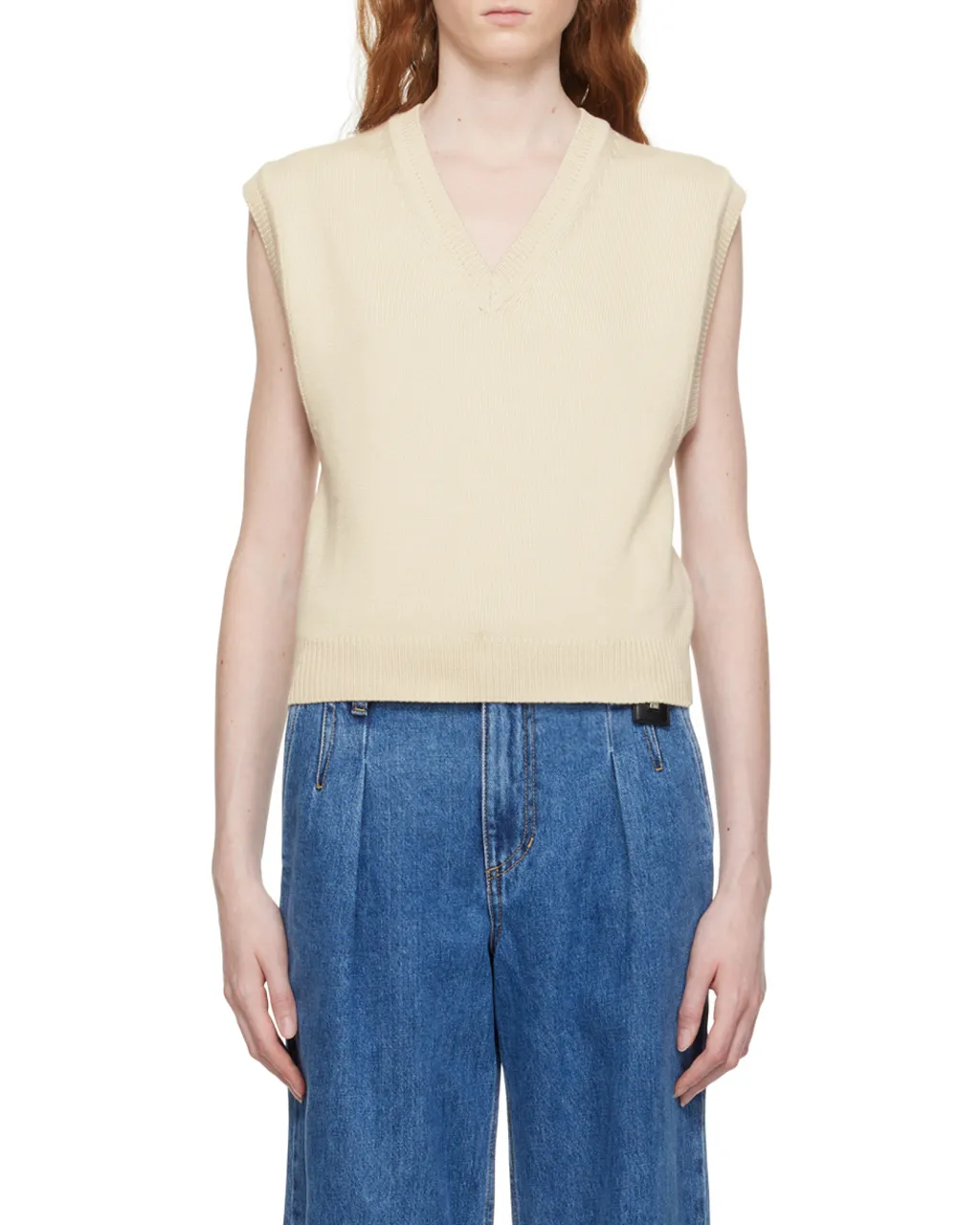V-Neck Knitted Vest