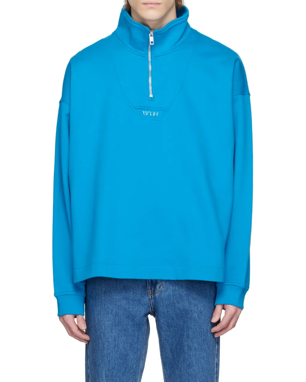 Semi-Zipper Long-Sleeved Sweater