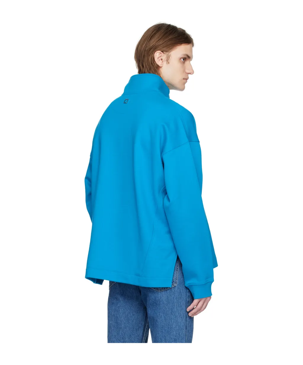Semi-Zipper Long-Sleeved Sweater