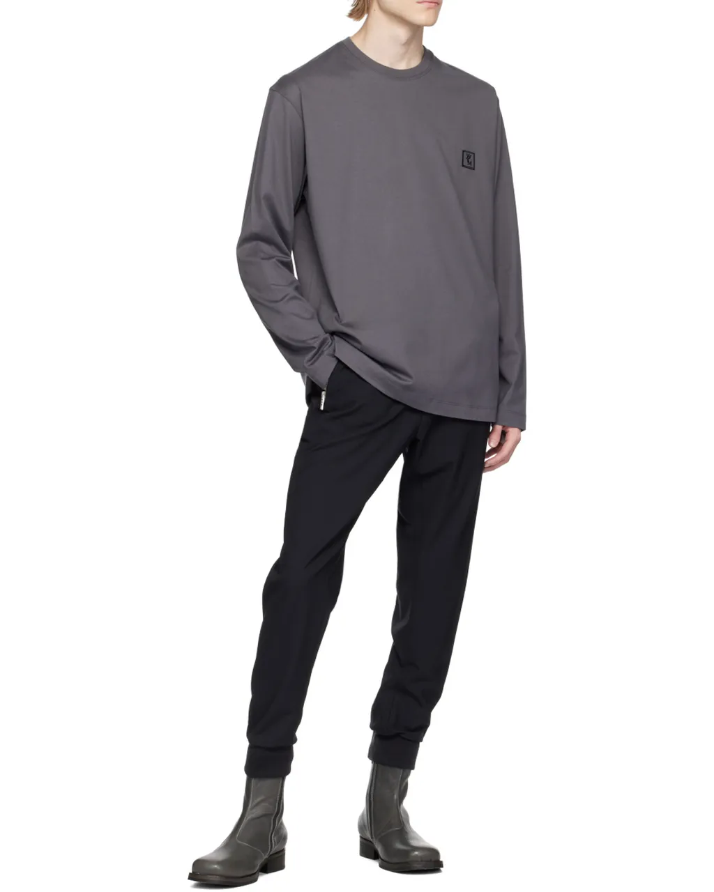 Embossed Long-Sleeved T-Shirt