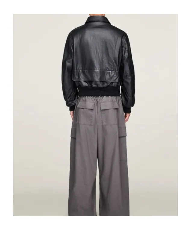 Leather Bomber Jacket