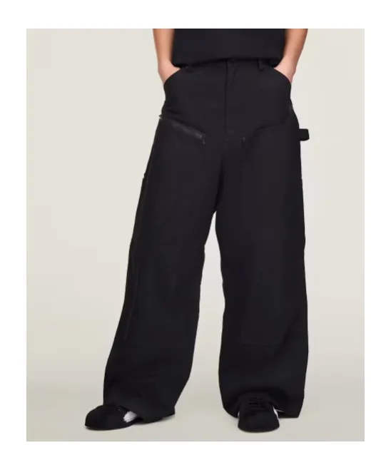Cargo-Pocket Zip-Detail Trousers