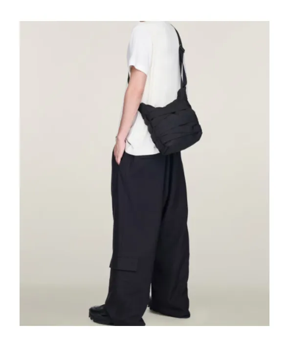 Wrapped-Strap Shoulder Bag
