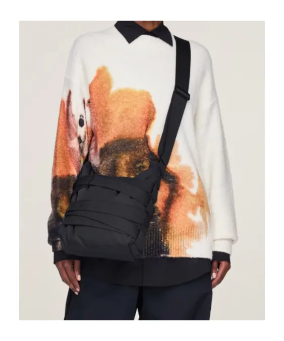 Wrapped-Strap Shoulder Bag