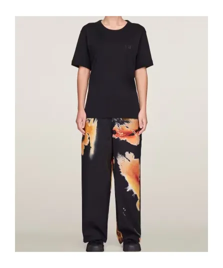 Graphic Print Wide-Leg Trousers