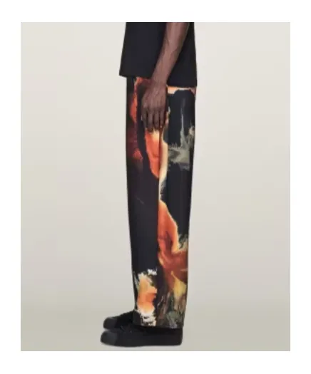 Abstract-Print Trousers