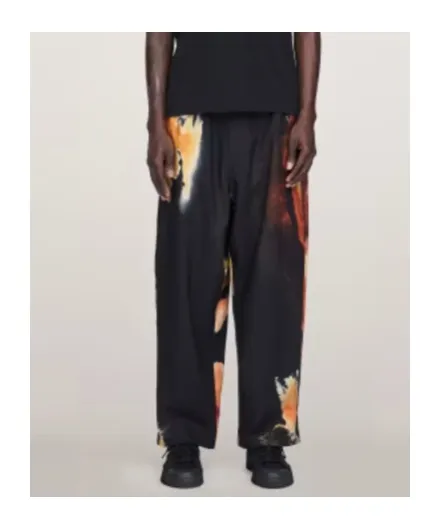 Abstract-Print Trousers