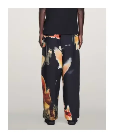 Abstract-Print Trousers