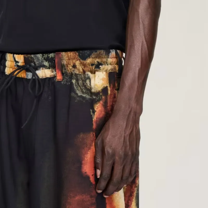 Abstract-Print Trousers