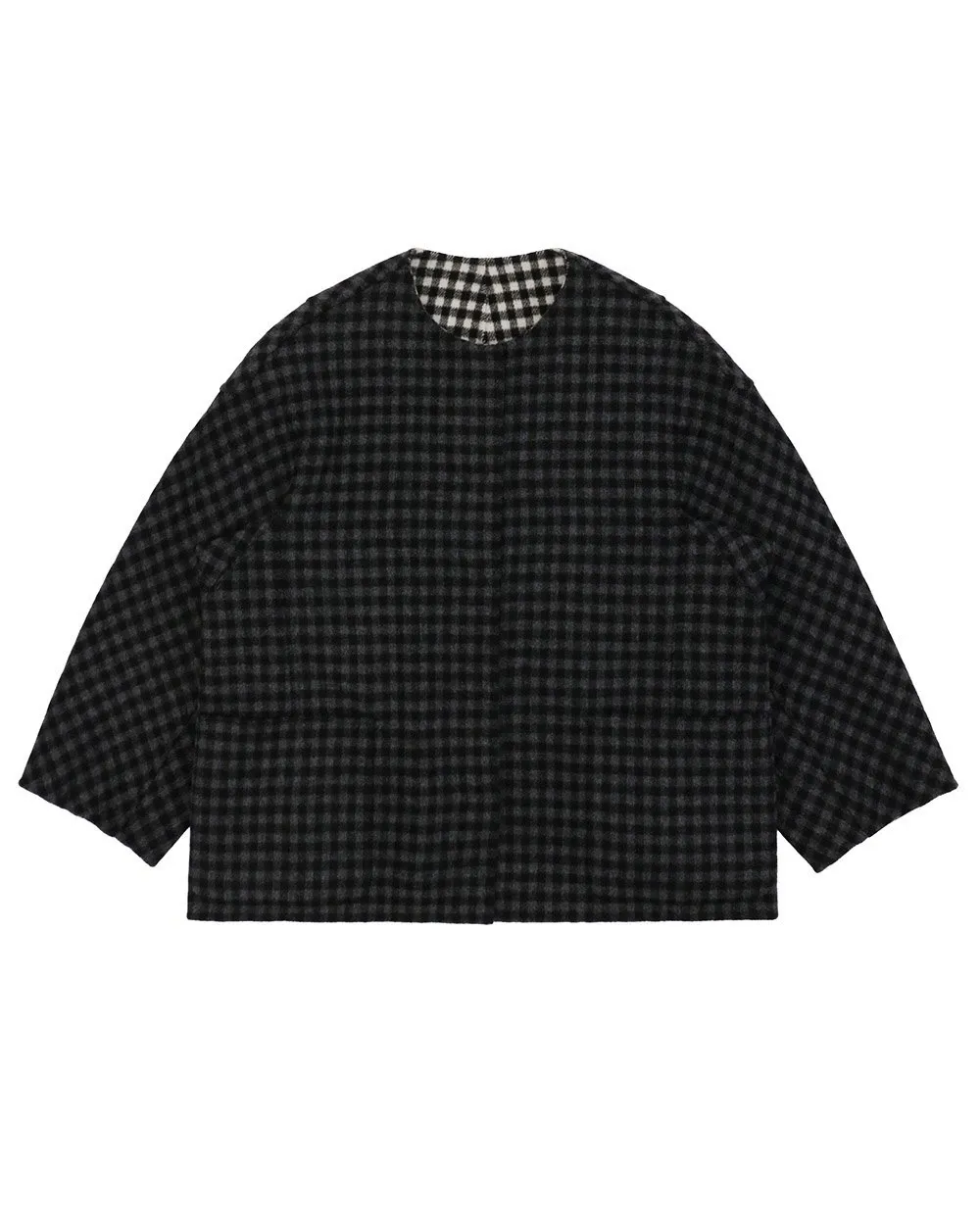 Plaid Double-Sided Short Coat