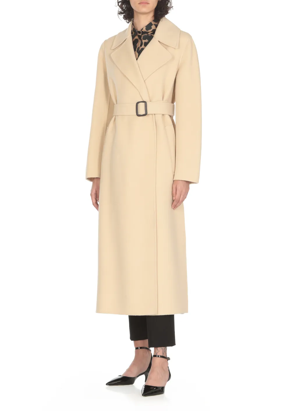 Belted Long-Sleeved Coat
