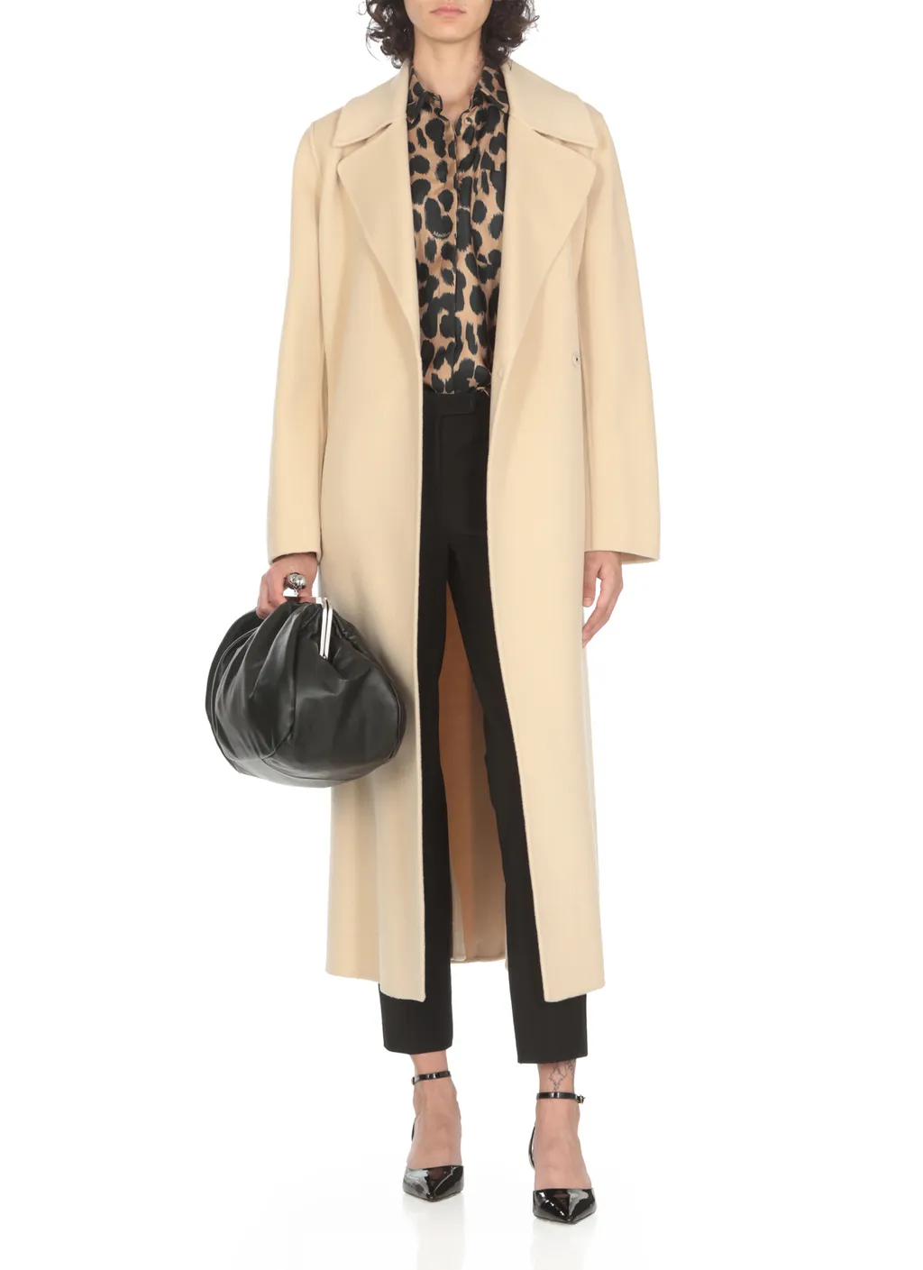 Belted Long-Sleeved Coat