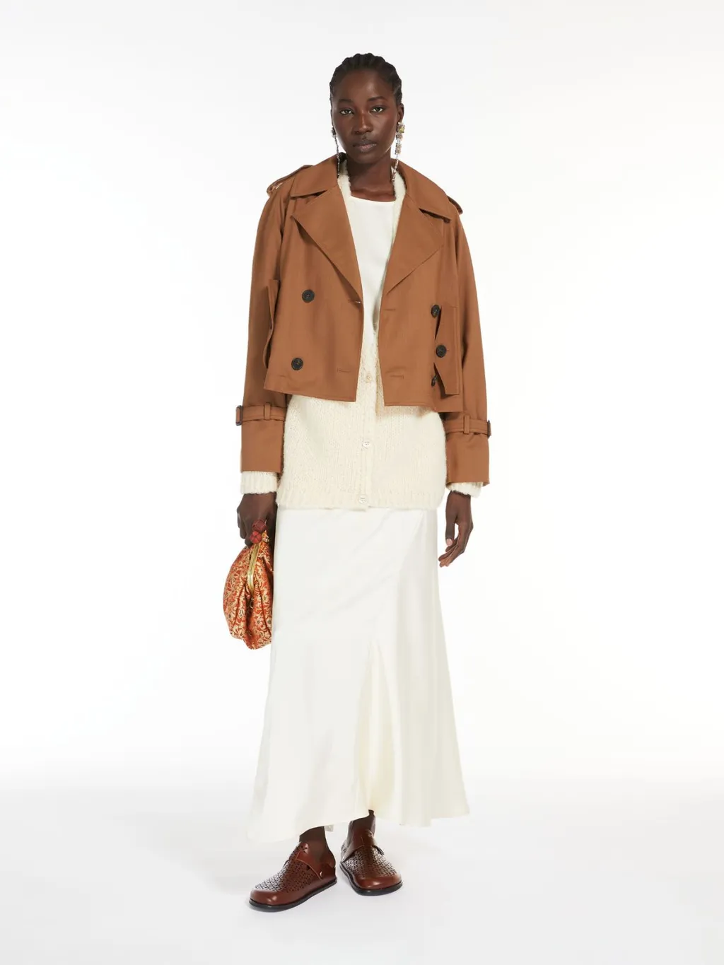 Aia Satin Slide Slit Skirt