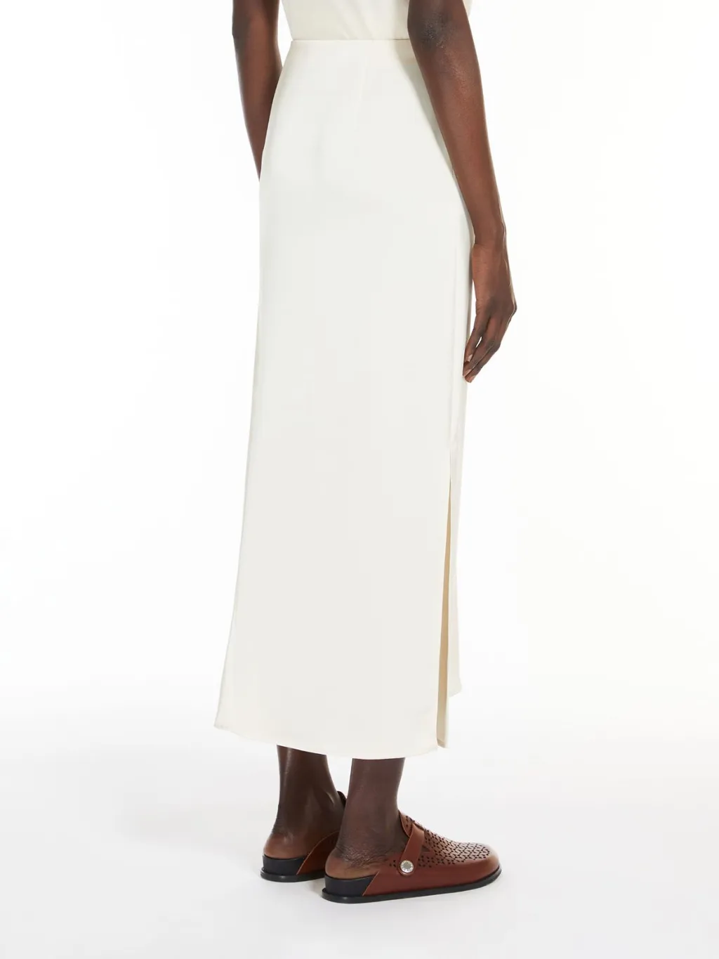 Aia Satin Slide Slit Skirt