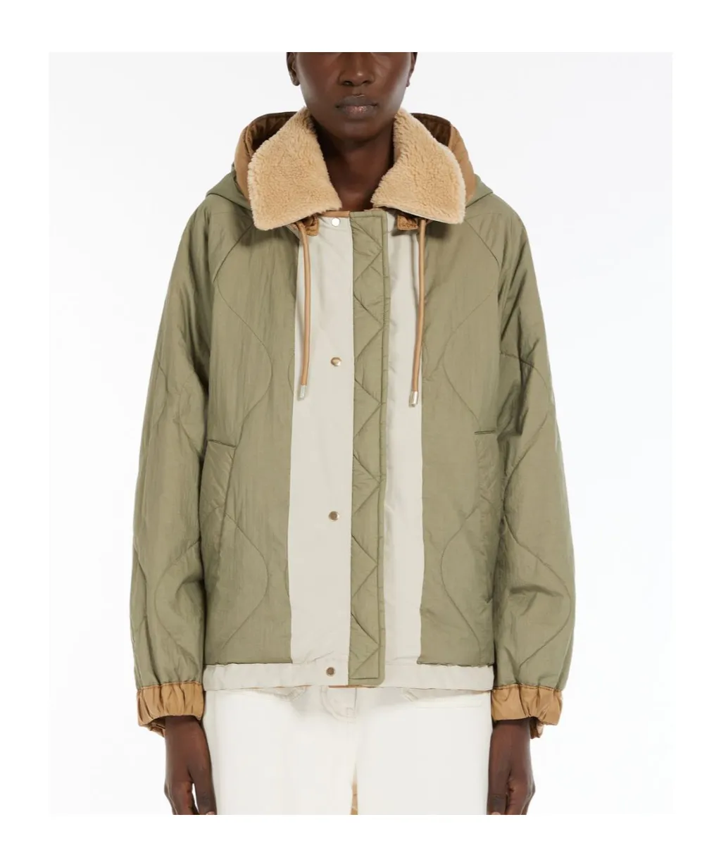 Button Detailed Drawstring Coat