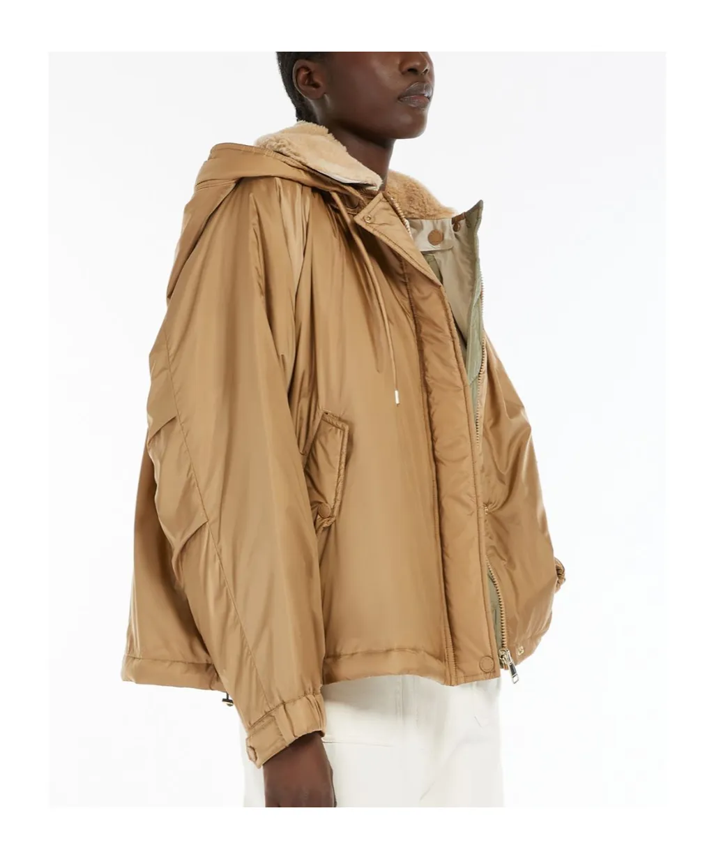 Button Detailed Drawstring Coat