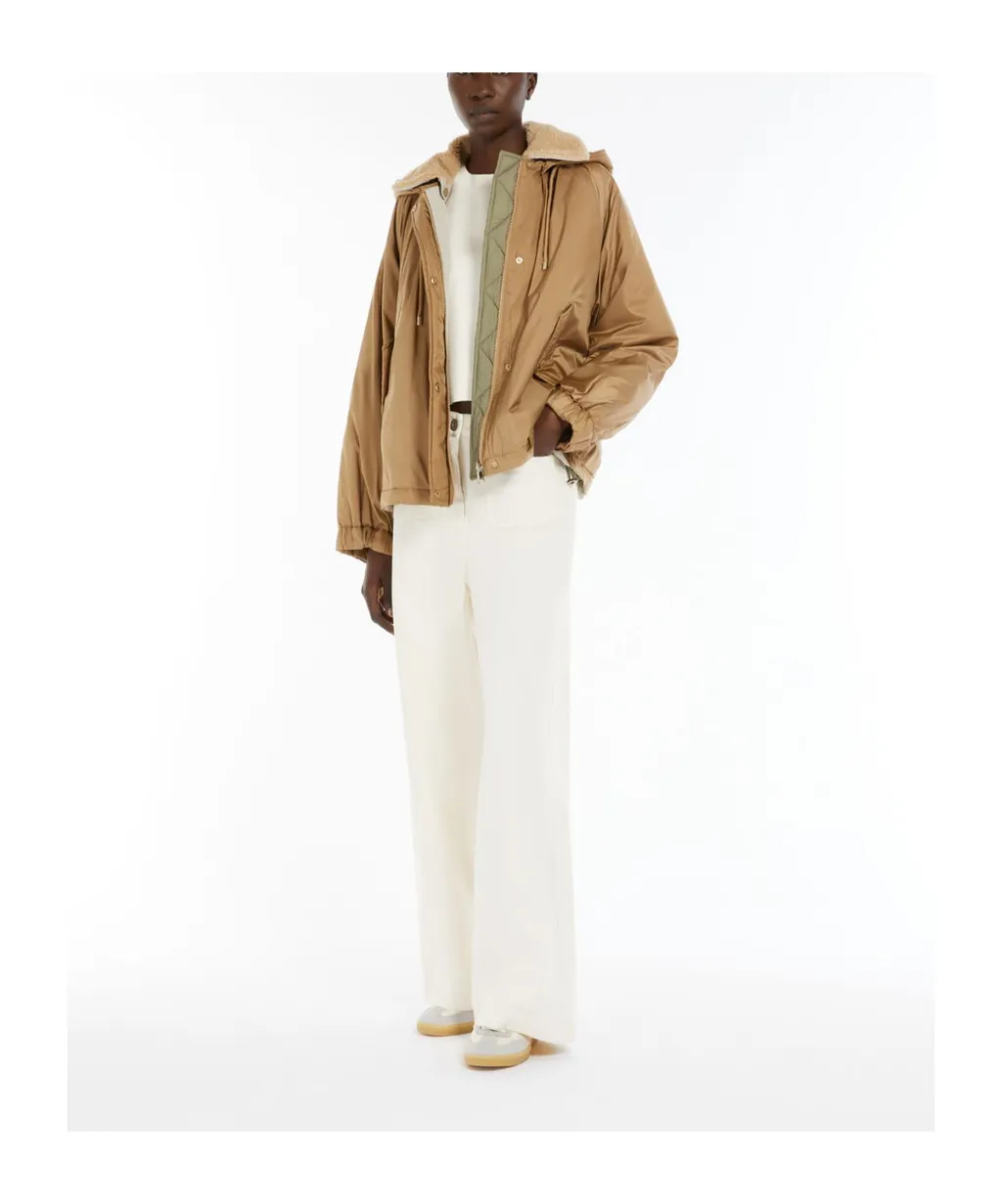 Button Detailed Drawstring Coat