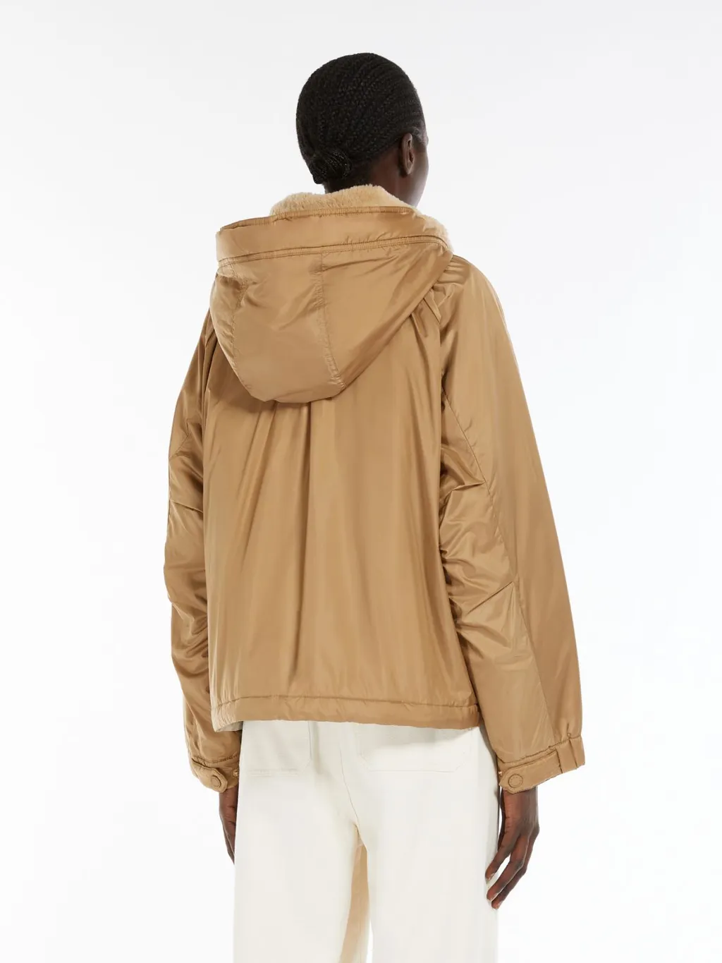 Button Detailed Drawstring Coat