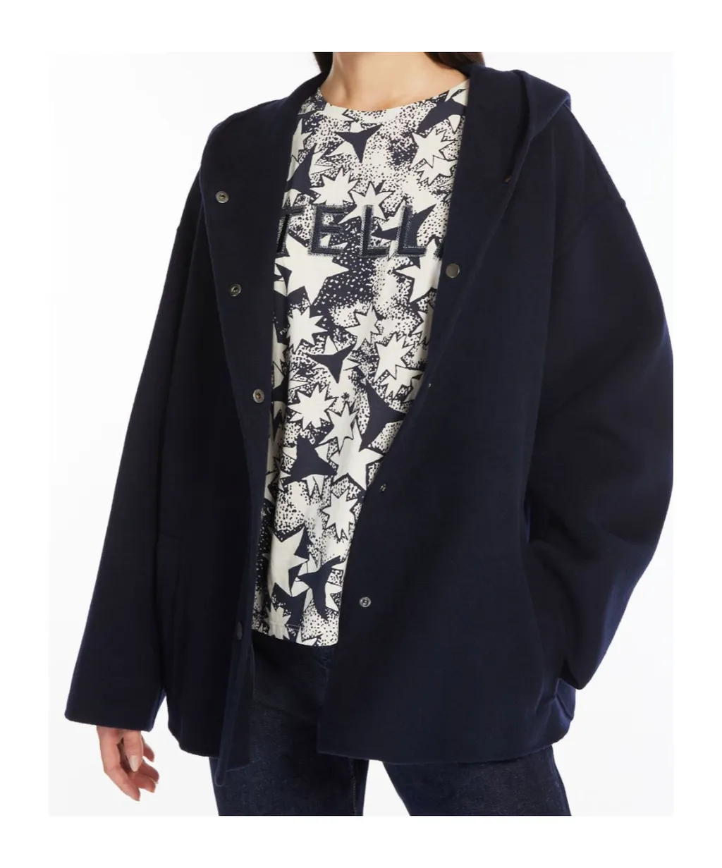 Buttoned Long-Sleeved Coat