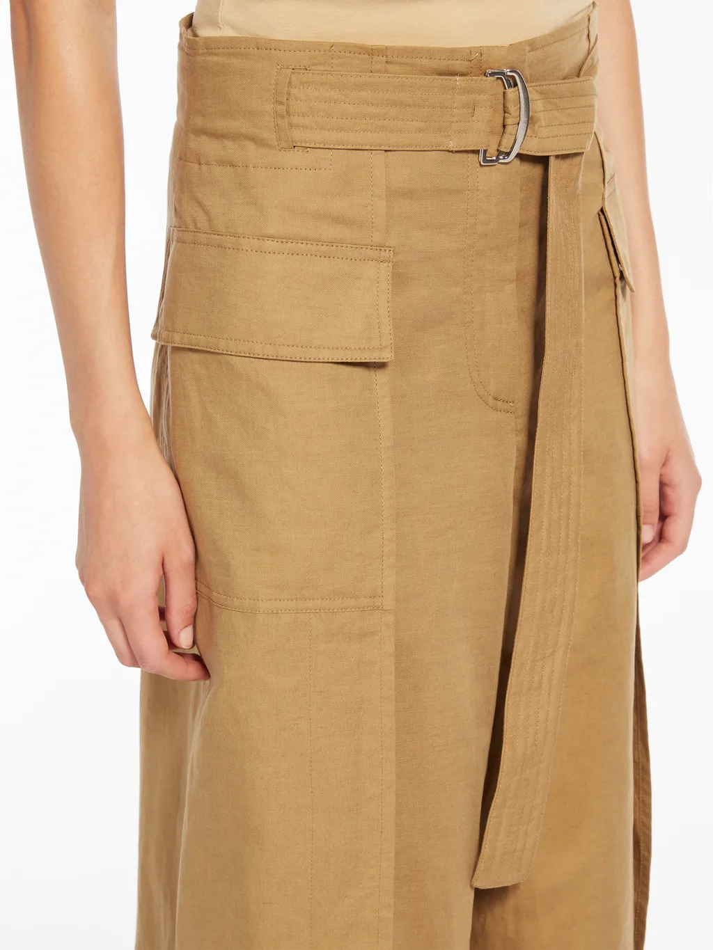 Buckle Belt Casual Pants