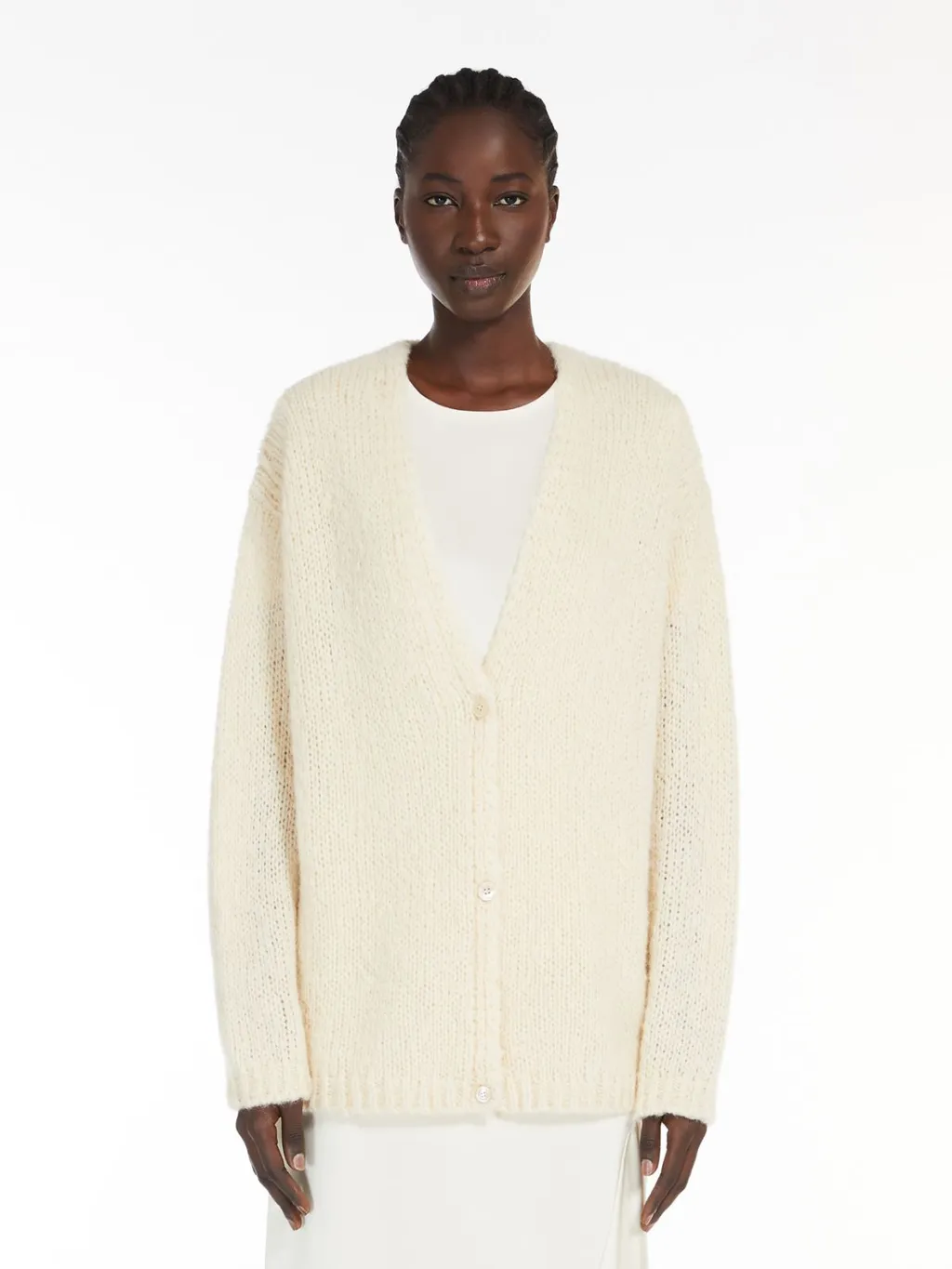 V-Neck Long-Sleeved Cardigan