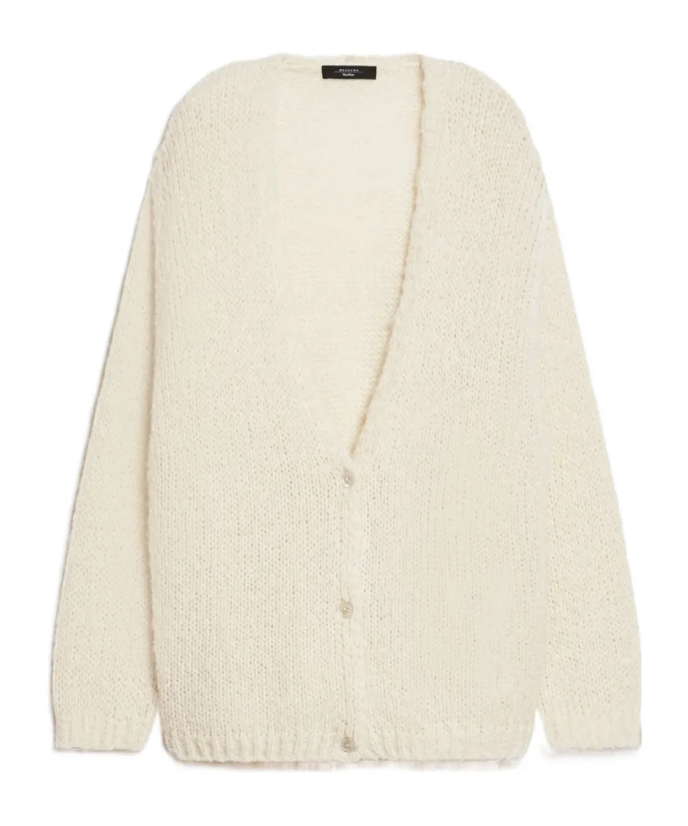V-Neck Long-Sleeved Cardigan