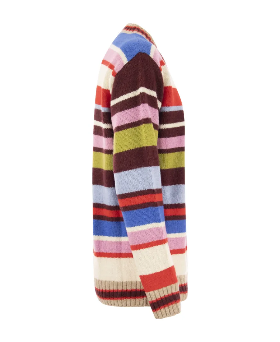 V-Neck Long-Sleeved Sweater