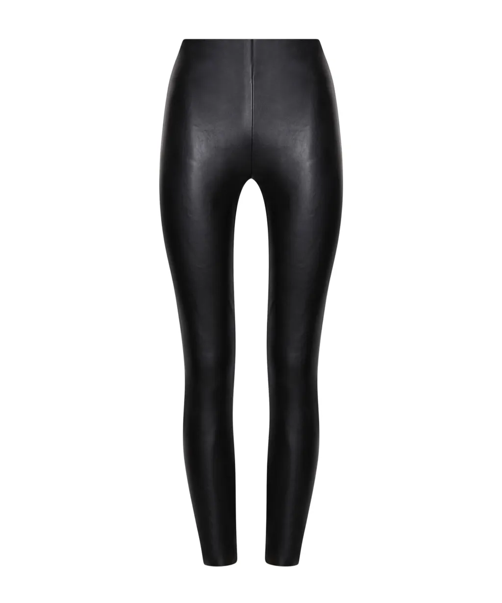 Leather-Paneled Leggings