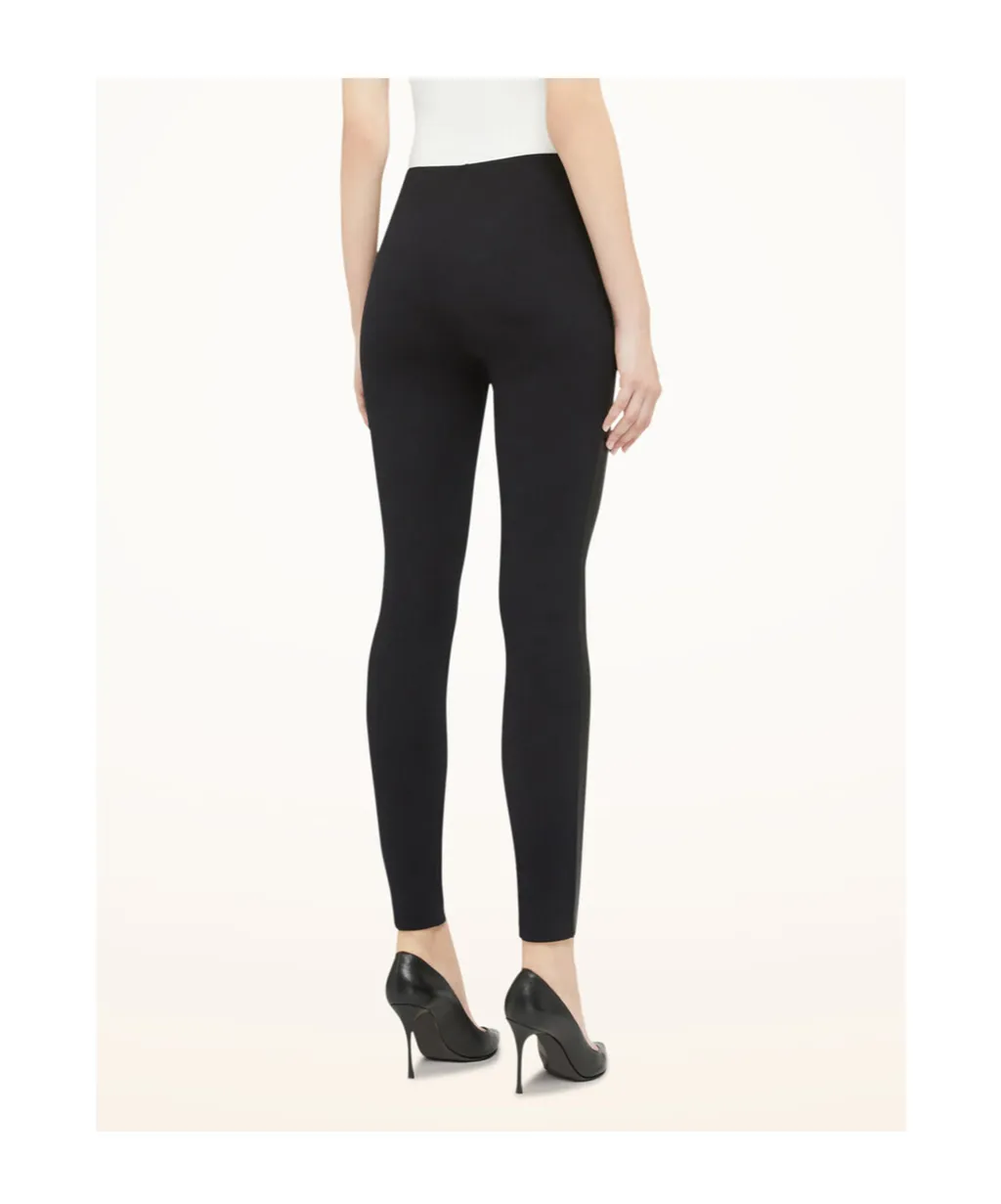 Leather-Paneled Leggings