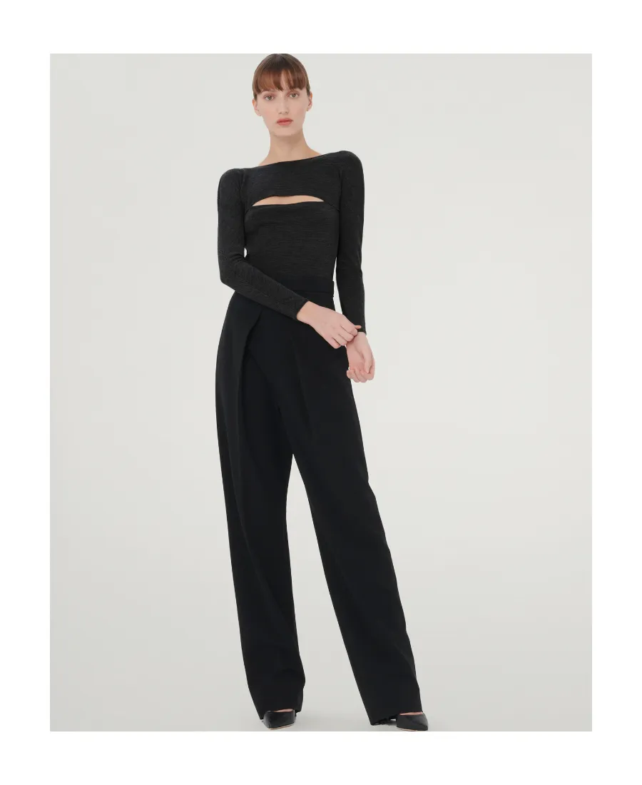 Cut-Out Virgin-Wool Top