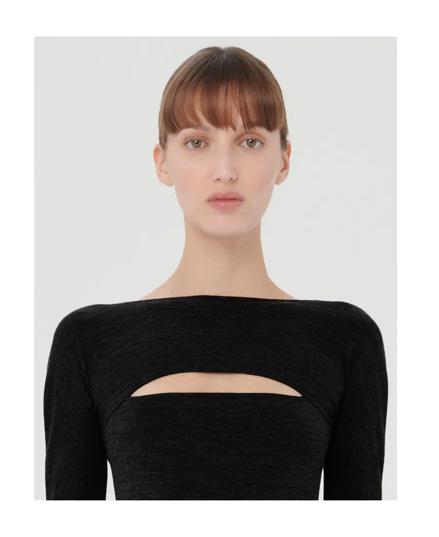 Cut-Out Virgin-Wool Top