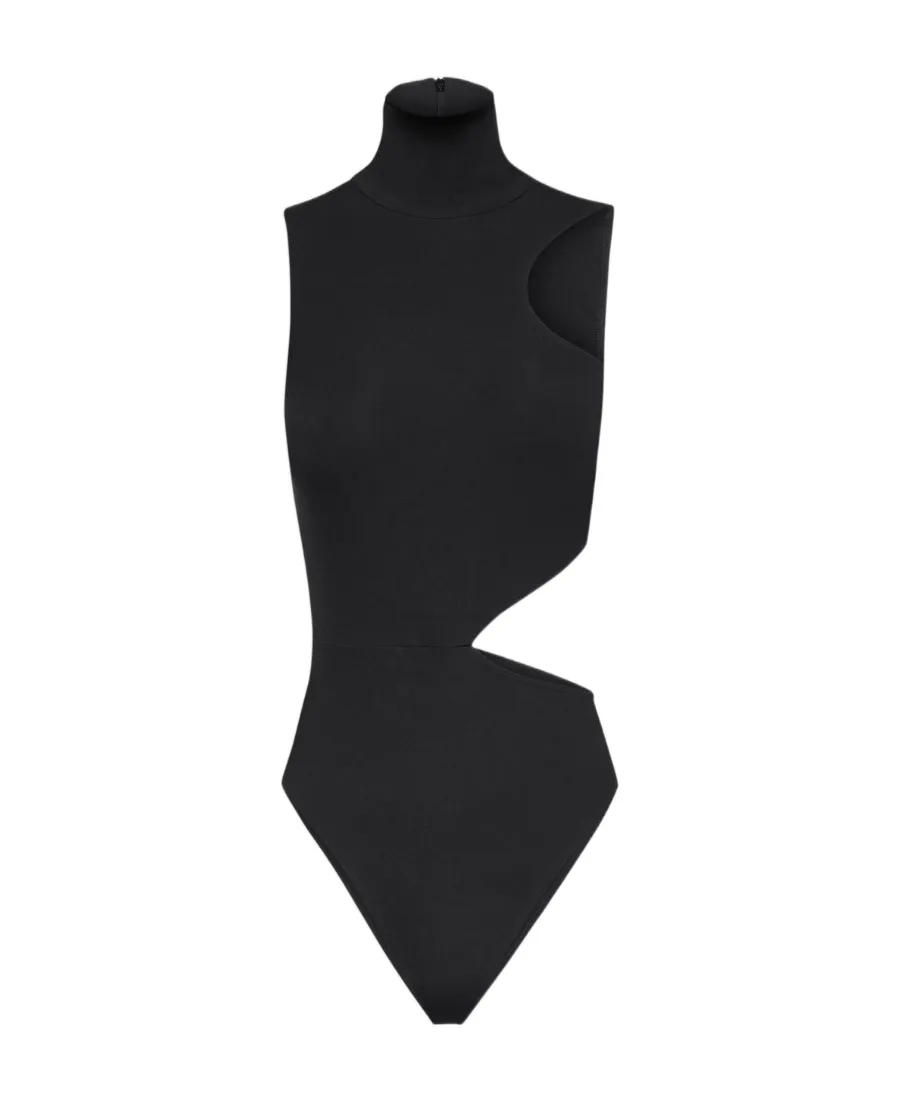 High-Neck Cut-Out Bodysuit