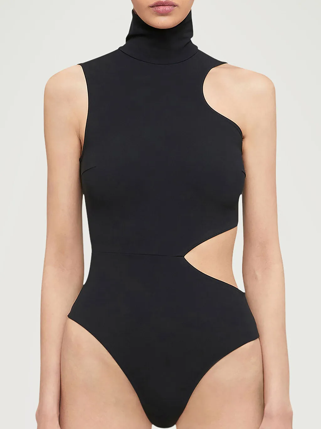 High-Neck Cut-Out Bodysuit