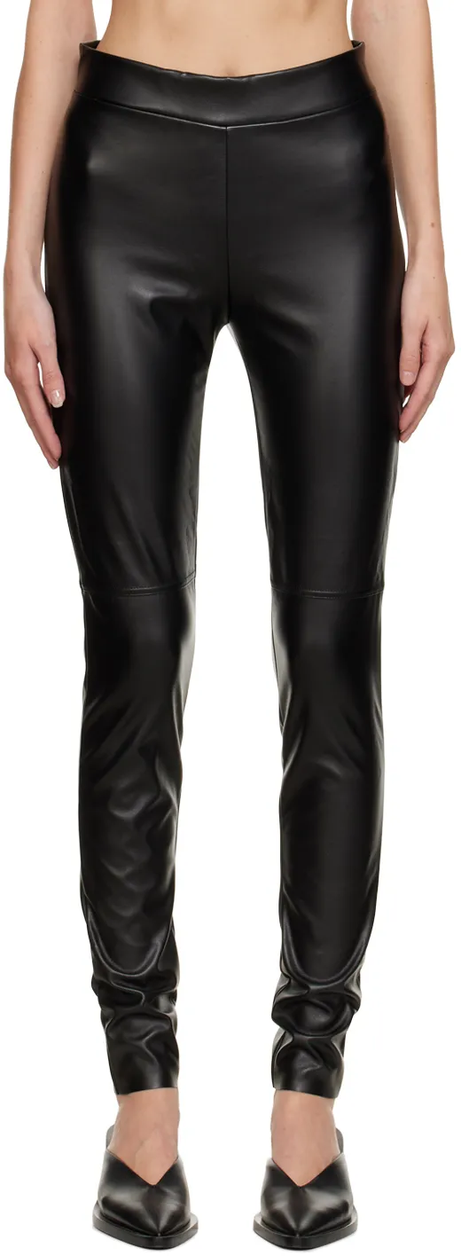 Faux-Leather Slim-Cut Leggings